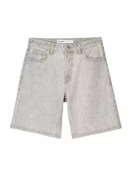 Джинсы свободного кроя Bershka, серый деним