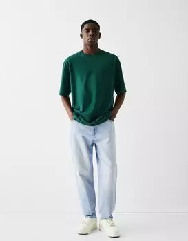 Джинсы свободного кроя Bershka, синий