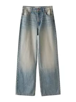 Джинсы свободного кроя Bershka, синий деним