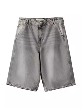 Джинсы свободного кроя Bershka, светло-серый