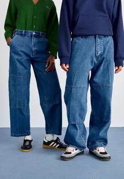 Джинсы свободного кроя BIGWIG DOUBLE KNEE WORKER UNISEX Obey Clothing, светло-голубой деним