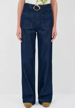 Джинсы свободного кроя BUCKLE DETAILED adL, темно-синий