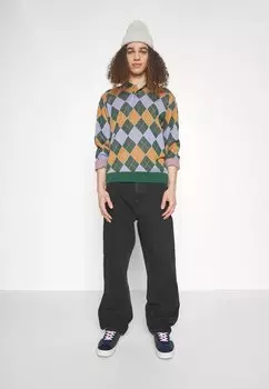 Джинсы свободного кроя Carhartt WIP SINGLE KNEE PANT SMITH, цвет Black Stone Washed