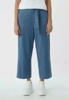 Джинсы свободного кроя CULOTTE-IM MIT PAPERBAG-BUND comma, синий
