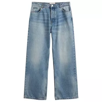 Джинсы свободного кроя цвета индиго Ami Paris, синий