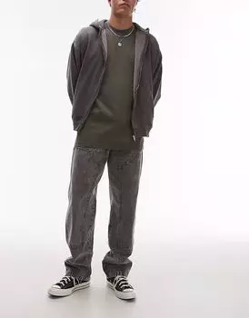 Джинсы свободного кроя Dickies Madison с двойным коленом, светло-серого цвета