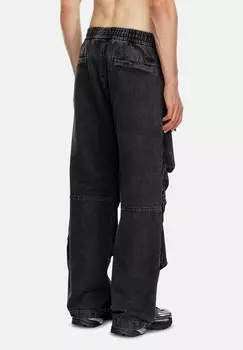 Джинсы свободного кроя Diesel, черный