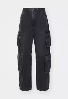 Джинсы свободного кроя DOUBLE PANT GAP, черный