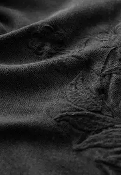 Джинсы свободного кроя EMBROIDERED WIDE LEG Next, черный