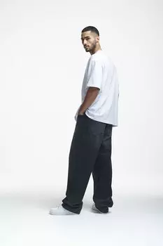 Джинсы свободного кроя Eren Wide Baggy 2Y Studios, стираные черные