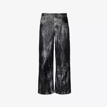 Джинсы свободного кроя Flock Colossus с пятью карманами и широкими штанинами из хлопковой смеси Jaded London, черный