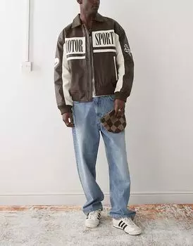 Джинсы свободного кроя Galaxy мешковатого голубого цвета Weekday