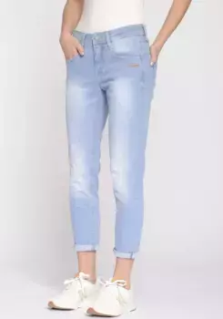 Джинсы свободного кроя GANG "94AMELIE CROPPED" с эффектом потертости, цвет Spring Vintage