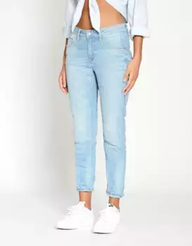 Джинсы свободного кроя GANG "94AMELIE CROPPED" с эффектом потертости, цвет Light Denim Used