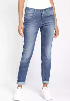 Джинсы свободного кроя GANG "94AMELIE", с эффектами потертости, синий