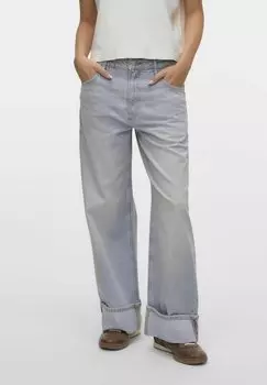 Джинсы свободного кроя GESCHNITTEN VMDARCY MID RISE WEITER BEINSCHNITT Vero Moda, цвет Light Grey Denim