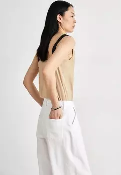 Джинсы свободного кроя High Rise Trouser DKNY, белый