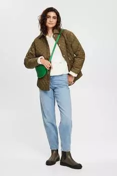 Джинсы свободного кроя и завышенной талией Esprit, синий