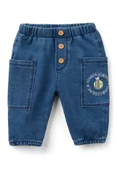 Джинсы свободного кроя JEANS WITH POCKETS United Colors of Benetton, цвет blue