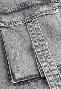 Джинсы свободного кроя Jxtokyo Wide Cargo JJXX, серый деним