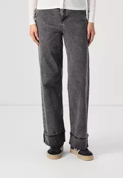 Джинсы свободного кроя JXTOKYO WIDE FOLD LOGO JJXX, серый деним