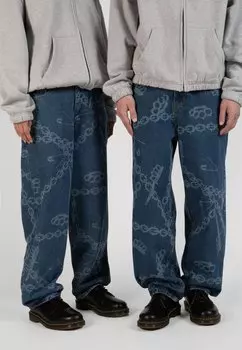 Джинсы свободного кроя KNUCKLES CASPER PANT UNISEX Wasted Paris, цвет Washed Blue