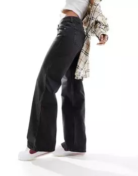Джинсы свободного кроя Levi's Superlow черного цвета с очень заниженной талией