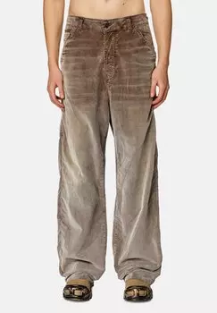 Джинсы свободного кроя LIVERY Diesel, коричневый