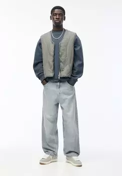 Джинсы свободного кроя LOOSE-BAGGY PULL&BEAR, серый деним