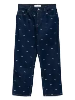 Джинсы свободного кроя Maison Kitsun, синий