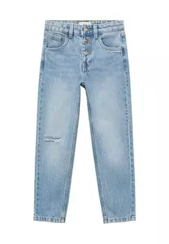 Джинсы свободного кроя MOM Mango Kids, синий