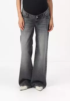 Джинсы свободного кроя OLMSONIC ONLY MATERNITY, черный деним