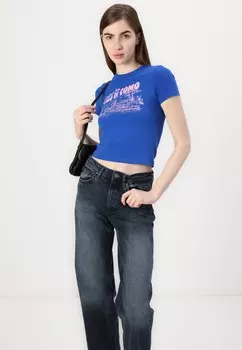 Джинсы свободного кроя ONLJUICY WIDE ONLY, темно-синий деним