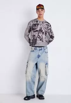 Джинсы свободного кроя Only, деним среднего синего цвета Onscarl Baloon Extra Loose