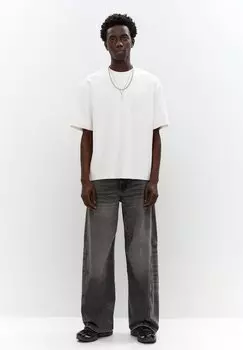 Джинсы свободного кроя PALAZZO PULL&BEAR, темно-серый