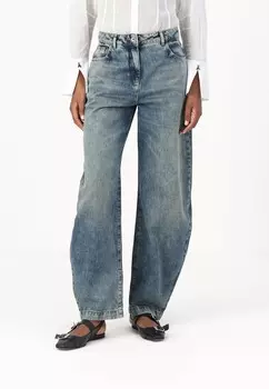 Джинсы свободного кроя PANTALONI Patrizia Pepe, синий деним