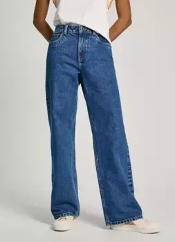Джинсы свободного кроя Pepe Jeans "LOOSE ST JEANS HW", с прямыми широкими штанинами, синий