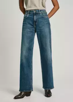 Джинсы свободного кроя Pepe Jeans "LOOSE ST JEANS HW", с прямыми широкими штанинами, синий