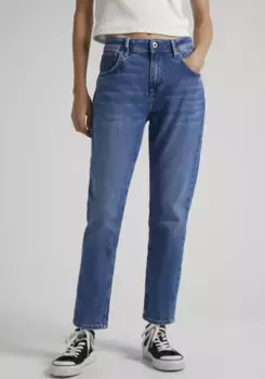 Джинсы свободного кроя Pepe Jeans "VIOLET" в повседневном стиле бойфренда, голубой