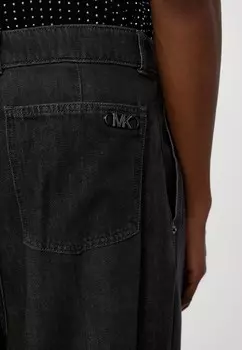 Джинсы свободного кроя PLEATED WIDE JEAN MICHAEL Michael Kors, темно-серый