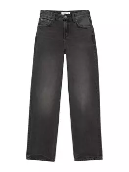 Джинсы свободного кроя Pull&Bear, черный деним