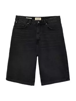 Джинсы свободного кроя Pull&Bear, черный деним