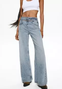 Джинсы свободного кроя PULL&BEAR, цвет Blue Denim