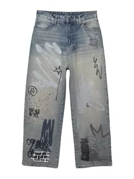 Джинсы свободного кроя Pull&Bear, цвет Dusty blue/Blue denim