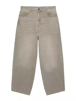 Джинсы свободного кроя Pull&Bear, серый деним