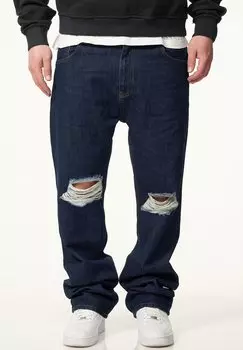 Джинсы свободного кроя RIPPED JEANS STRAIGHT-FIT MILANO One Redox, темно-синий
