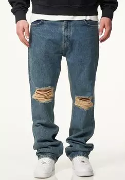 Джинсы свободного кроя RIPPED JEANS STRAIGHT-FIT MILANO One Redox, синий