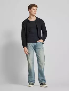 Джинсы свободного кроя с эффектом потертости, модель «555» Levi's, светло-голубой