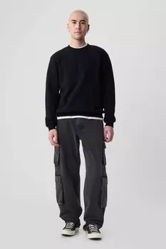 Джинсы свободного кроя с двумя карманами Gap, черный