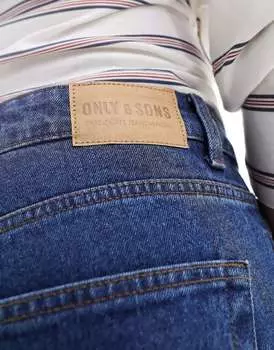 Джинсы свободного кроя с краями Only & Sons после стирки